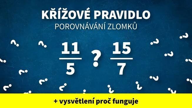 Křížové pravidlo - porovnávání zlomků