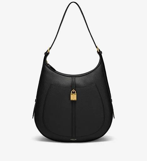 The Siena Hobo | Black Small Grain | Demellier