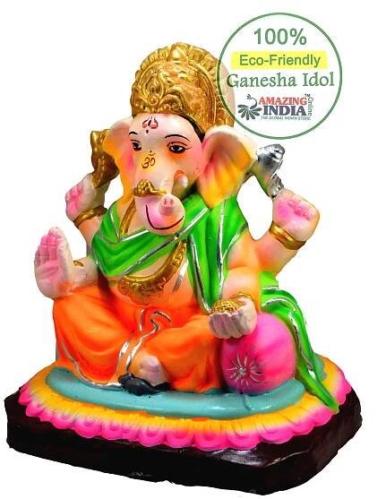 Eco-friendly Ganesha Statue - 9 Inches