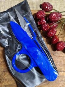 Nůžky cvakačky délka 12 cm s plastovou rukojetí modrá