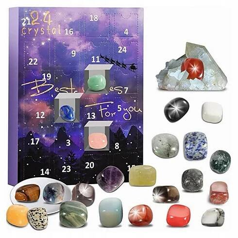 Odpočítávání do vánočních svátků Kameny Adventní kalendář Minerály
