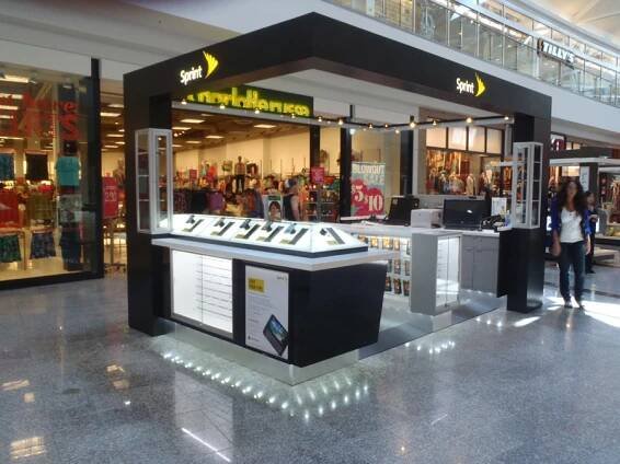 Cell Phone Mall Kiosk Displays for Retail Store Sales of New Cell Phones