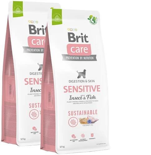 Brit Care Sustainable Sensitive Insect & Fish 2 x 12 kg