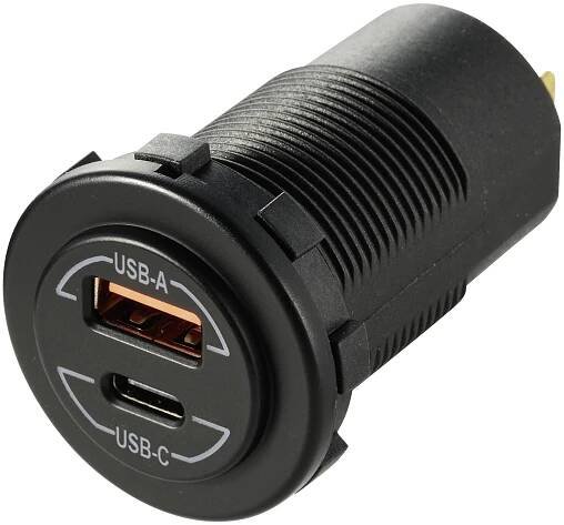 VOLTCRAFT Power Delivery vestavná zásuvka USB do auta, 60 W 12/24 V