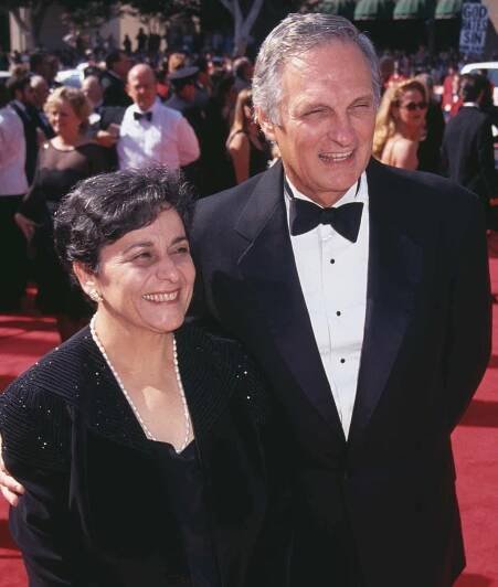 Alan Alda and his wife, American photographer Arlene Weiss, attend the 1994 Primetime Emmy Awards, held at the Pasadena Civic Auditorium in Pasadena, California, 11th September 1994