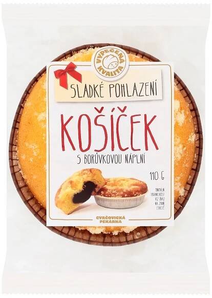 Cvrčovická pekárna Košíček s borůvkovou náplní 110 g