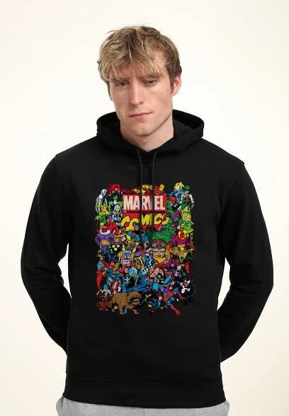 Marvel AVENGERS CLASSIC ENTIRE CAST - Mikina s kapucí - black