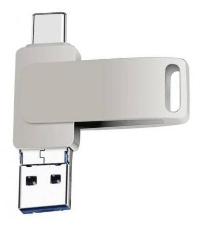 USB flash disk Flash disk 3v1 s konektory USB-A / Lightning / USB-C - 32GB - stříbrný