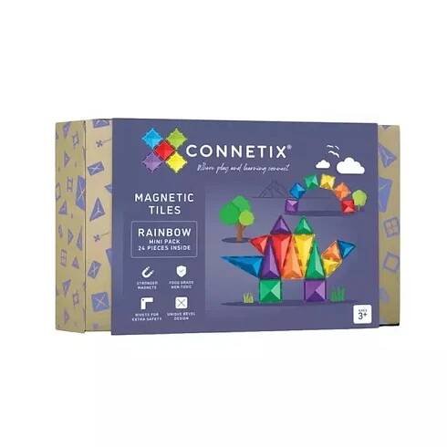 Duha - Stavebnice - Rainbow Mini Pack 24 prvků - Connetix