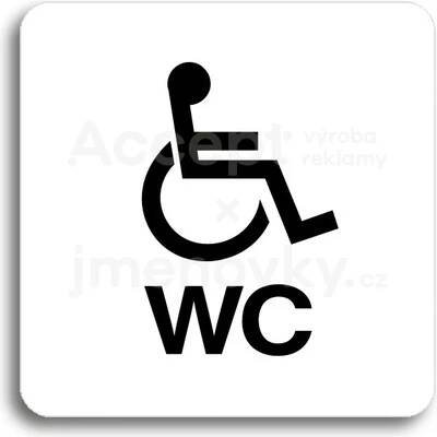 ACCEPT Piktogram WC invalidé (imobilní) - bílá tabulka - černý tisk bez rámečku od 121 Kč - Heureka.cz