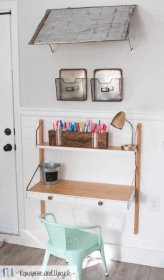 Kids Homework Station with IKEA SVALNÄS Wall Mounted Desk 