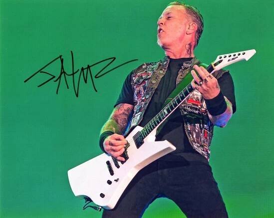 James Hetfield (Metallica) - foto 20x25 s podpisem + COA
