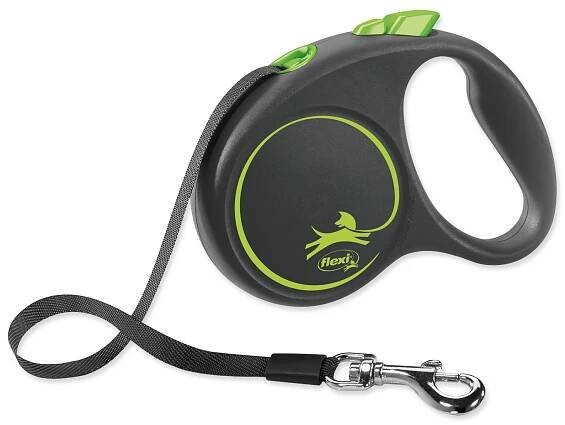 Flexi Black Design S pásek 5 m/15 kg zelené od 228 Kč