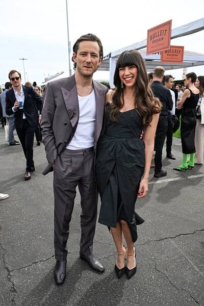 Rainey Qualley and Lewis Pullman in February 2024