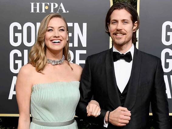 Yvonne Strahovski and Tim Loden arrive to the 76th Annual Golden Globe Awards