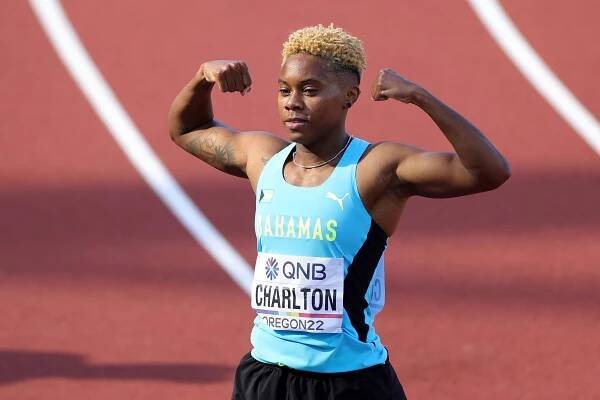 Devynne Charlton at the World Athletics Championships Oregon22