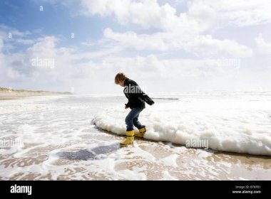 Boy recreation wading young hi-res stock photography and images - Alamy