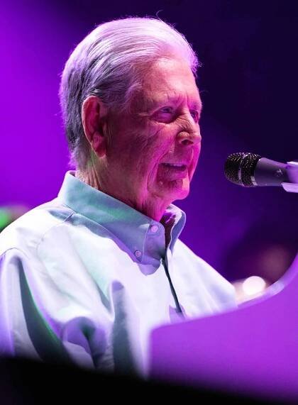 Musician Brian Wilson, founding member of The Beach Boys, performs onstage at The Kia Forum on June 09, 2022 in Inglewood, California.