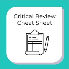 Critical Review of Literature Cheat Sheet