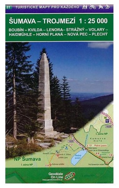 TURISTICKÁ MAPA ŠUMAVA - TROJMEZÍ