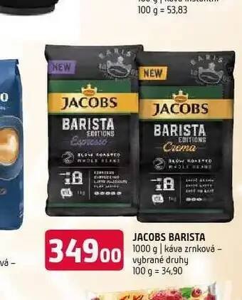 Terno Jacobs barista zrnková káva nabídka