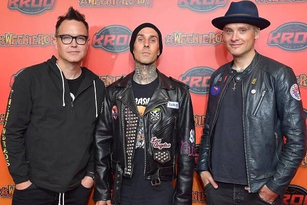 Mark Hoppus, Travis Barker and Matt Skiba of Blink-182