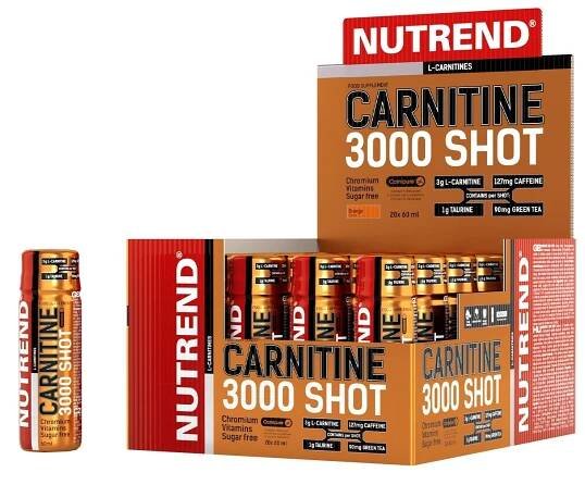NUTREND Carnitine 3000 Shot - pomeranč - 20 x 60ml