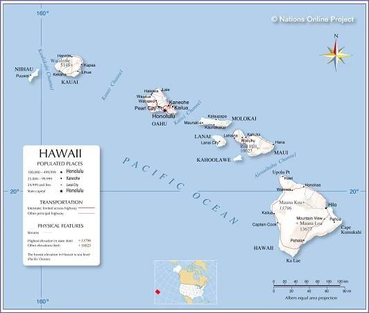 Hawaii State Map