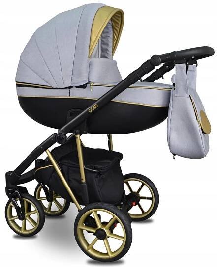 DĚTSKÝ KOČÁREK FABERO GOLD 2V1 + ADAPTÉRY PRO MAXI COSI CYBEX Aton I-SIZE Model Wózek Dziecięcy Fabero