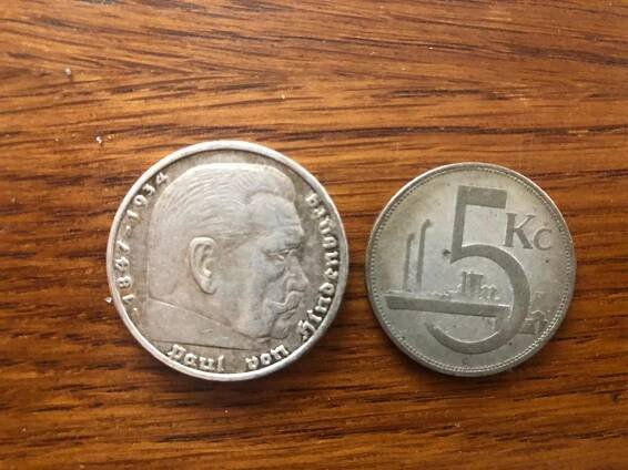 Mince 5 Mark 1937, 5 Kč 1930 - ZZP17
