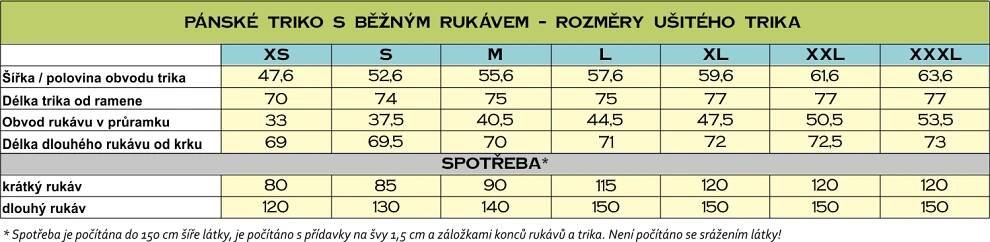 Pánské triko s běžným rukávem – střih ve velikostech XS – XXXL – Caramilla.cz