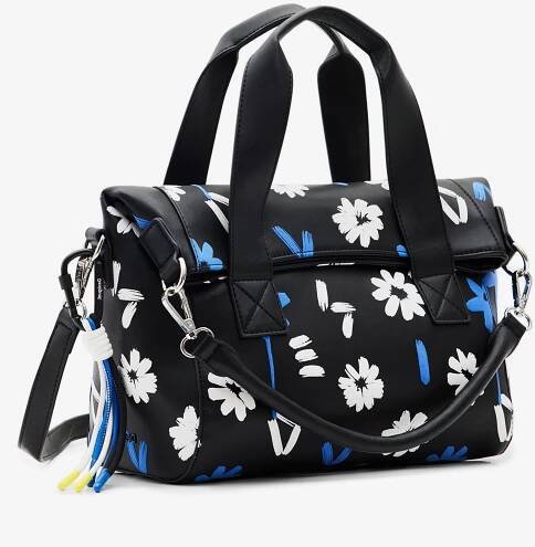 Desigual Černá dámská květovaná kabelka Desigual Margy Loverty 2.0