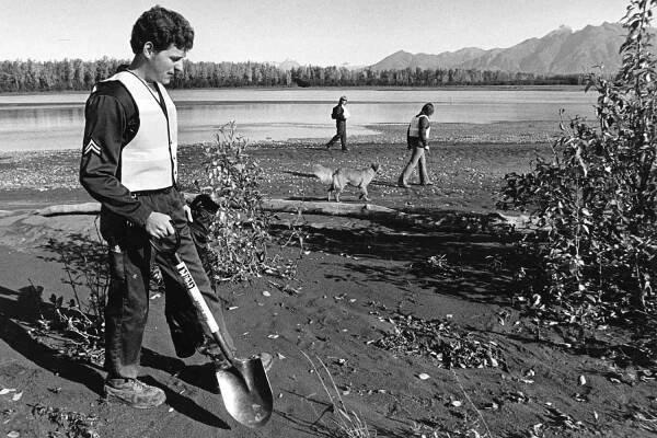 Police conduct a massive search on the Knik Flats for missing women in Alaska.