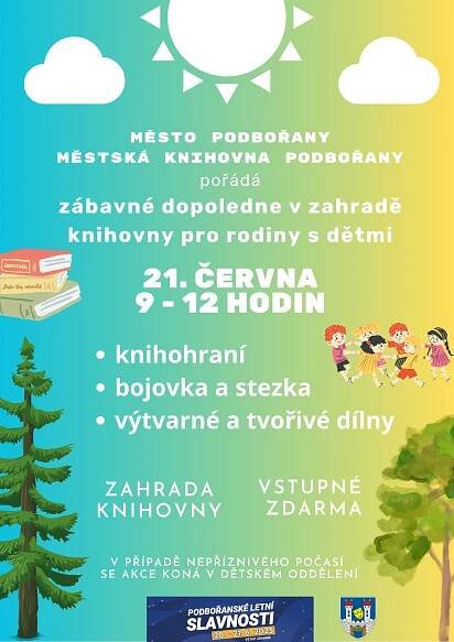 Zábavné dopoledne v zahradě knihovny – Městská knihovna Podbořany
