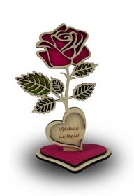 Dřevěná růže s vlastním textem :: Engrave