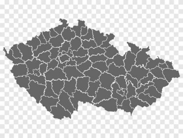 Slepá mapa okresů v Česku