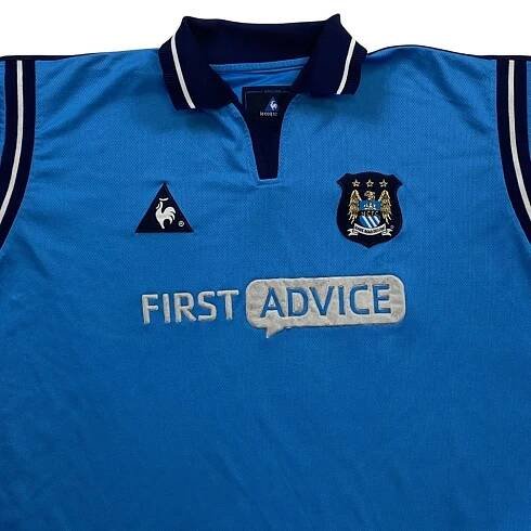 Le Coq Sportif Manchester City Modrý Vintage Dres (2001) – M - BACK2 GRAND