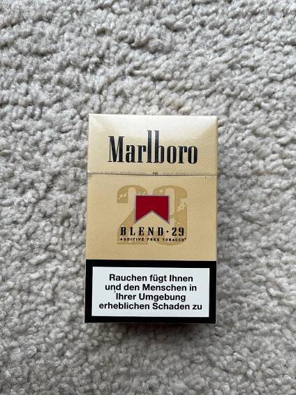 Marlboro BLEND 29 speciální vydání nejčistšího tabáku bez aditiv - Sběratelství