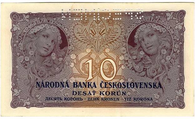 10 Koruna 1927, SPECIMEN