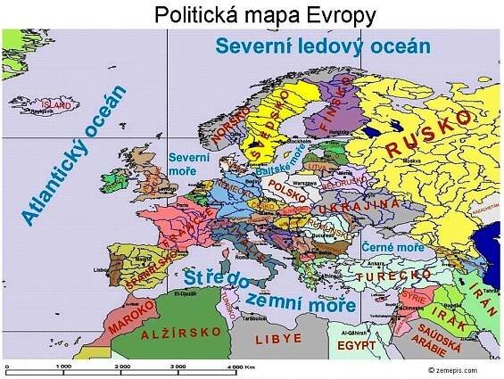 Politická mapa Evropy