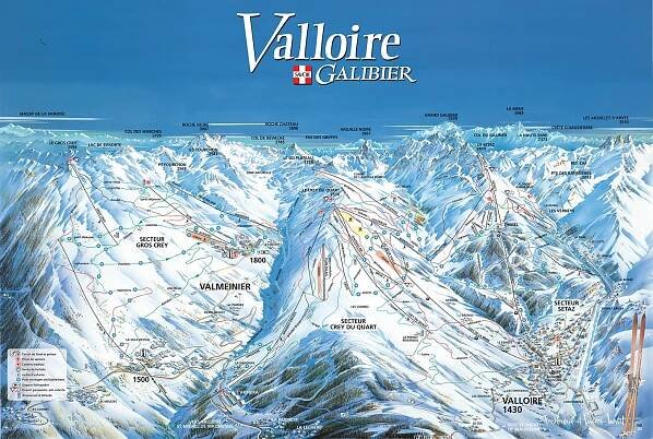 Valloire piste map