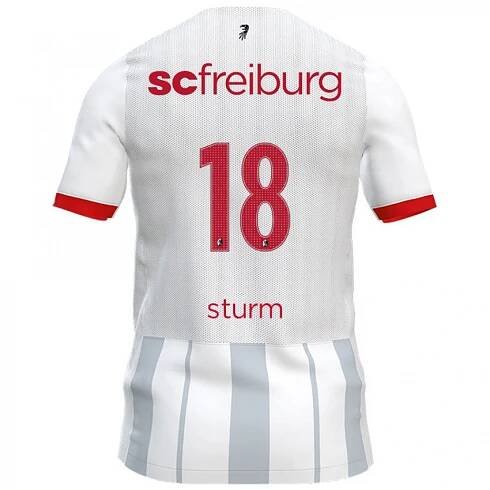 Dámské Yann Sturm #18 Bílá Šedá Daleko Hráčské Dresy 2024/25 Dres