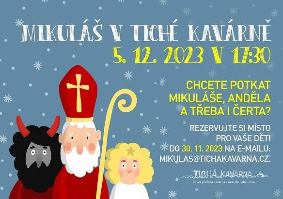 Prosincový program Tiché kavárny, aneb těšte se na Mikuláše