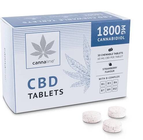 Cannaline CBD žvýkací tablety jahoda 38 g