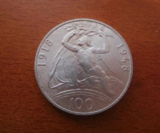 Stříbrná mince - 100 Kč 1948 - Numismatika