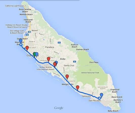 Aruba Half Map