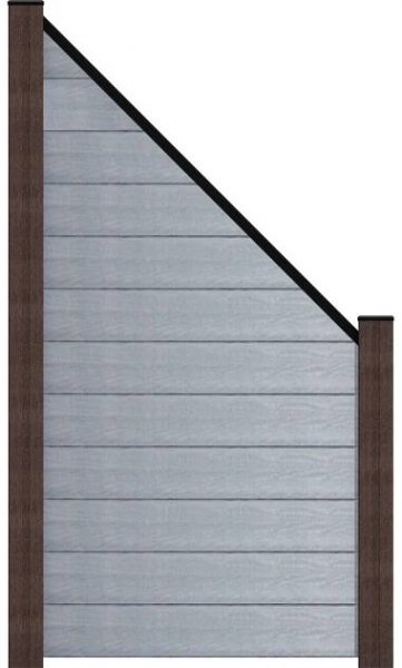 GroJaSolid Plotový panel bez sl., zkosený, keox. Stone Grey 90 x 180/90 x 1,9 cm nakoupit u OBI