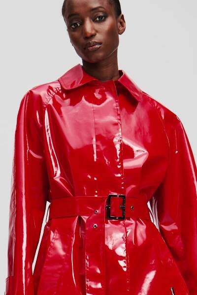KABÁT KARL LAGERFELD COATED TRENCH COAT - Fotografie č. 4