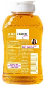 Back of Wholesome Yum Zero Sugar Honey bottle.