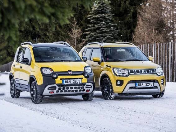 TEST Fiat Panda 0.9 TwinAir 4x4 vs. Suzuki Ignis 1.2 DualJet Hybrid 4x4 – Knedlíky na sněhu